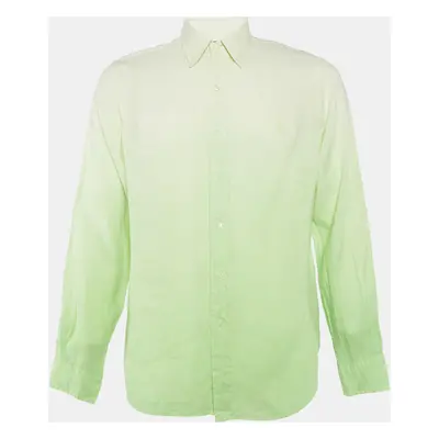 Ralph Lauren Green Ombre Linen Button Down Shirt