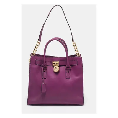 MICHAEL Michael Kors Purple Leather Hamilton North South Tote