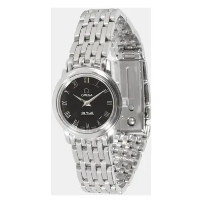 Omega Black Stainless Steel De Ville Quartz Women's Wristwatch mm