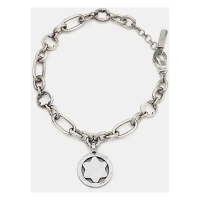 Montblanc Star Signet Mother of Pearl Charm Sterling Silver Bracelet