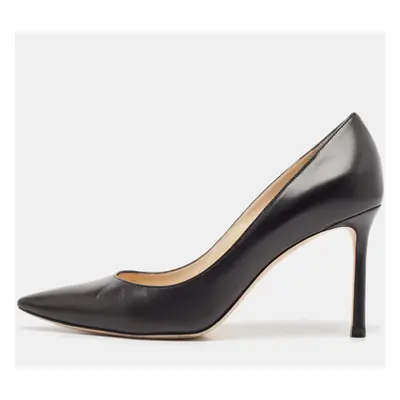 Jimmy Choo Black Leather Romy Pumps Size