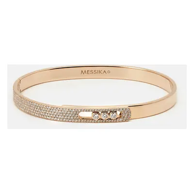 Messika Move Noa Paved Diamonds 18K Rose Gold Bangle Bracelet