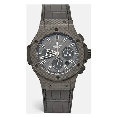 Hublot Black Carbon Fiber Alligator Leather Rubber Big Bang