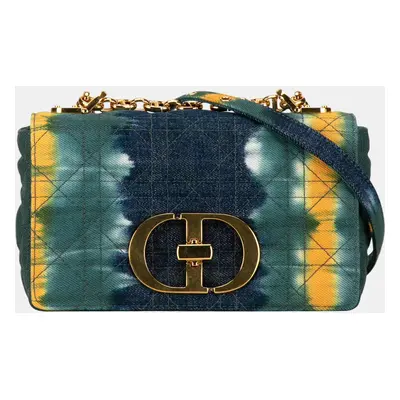 Dior Multicolor Small Denim Tie-Dye Cannage Caro Bag