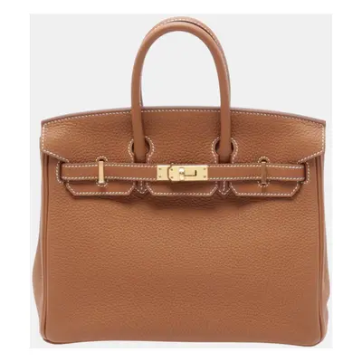 Hermes Brown Leather Burkin Handbag