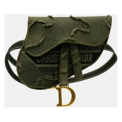 Dior Green Camouflage Saddle Belt Bag