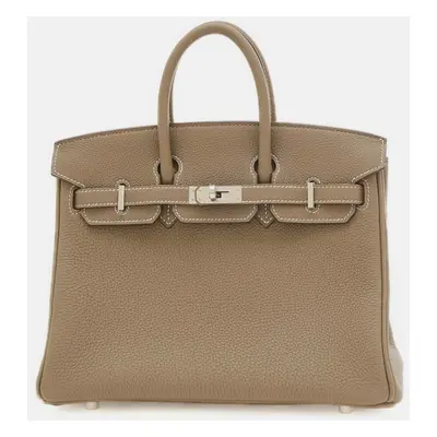 Hermes Etoupe Togo Birkin Handbag