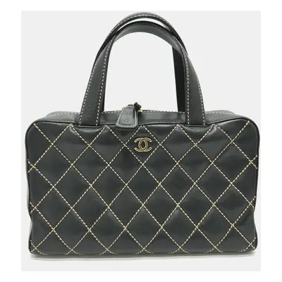 Chanel Black Cc Mark Vintage Hand Bag