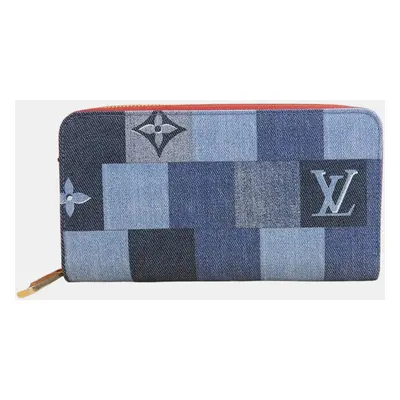 Louis Vuitton Blue Canvas Monogram Zippy Wallet