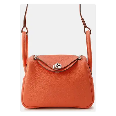 Hermes Lindy Orange Field Taurillon Clemence Size Mini