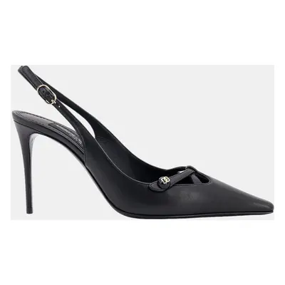 Dolce & Gabbana BlackLeather Slingback Pumps EU