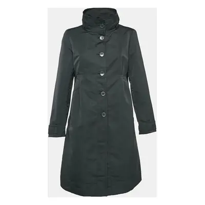 Weekend Max Mara Black Synthetic Pleated Mid-Length Coat