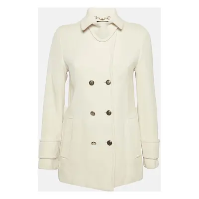 Gucci Cream Wool Double Breasted Coat