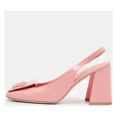 Louis Vuitton Pink Patent Leather Slingback Pumps Size