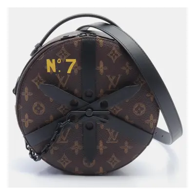 Louis Vuitton Brown Black Wheel Box Coated Canvas Leather Monogram Shoulder Bag