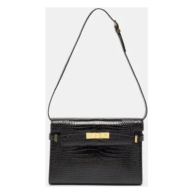 Saint Laurent Black Leather Manhattan Shoulder Bag