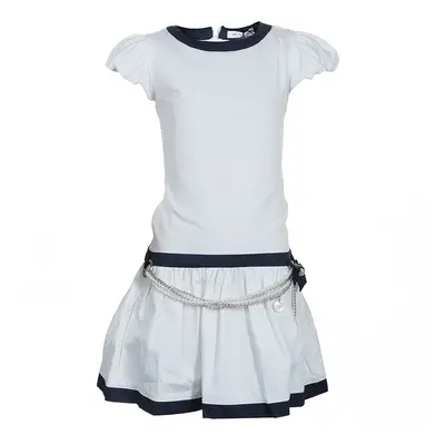 GF Ferre White Pearl Belted Short Sleeve Dress Yrs