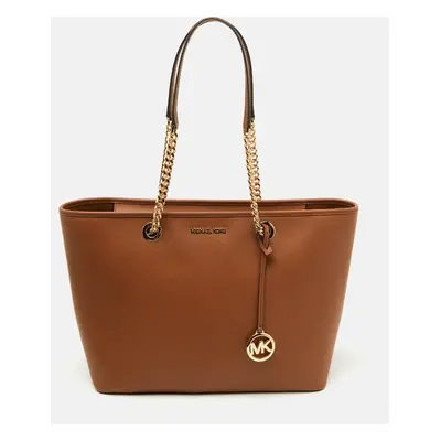 MICHAEL Michael Kors Brown Leather Large Shania Chain Tote