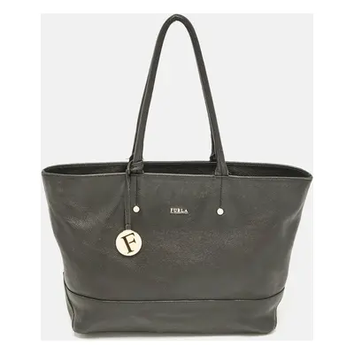 Furla Black Leather Melissa Shopper Tote