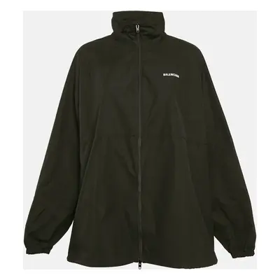 Balenciaga Black Cotton Oversized Zip-Up Jacket