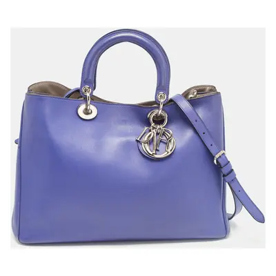 Dior Purple Leather Large Diorissimo Shopper Tote