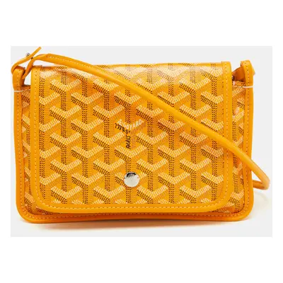 Goyard Yellow Goyardine Coated Canvas Plumet Crossbody Bag