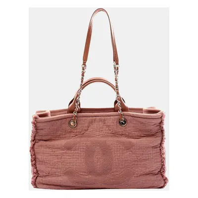 Chanel Pink Medium Canvas Double Face Satchel