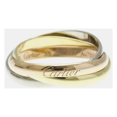 Cartier 18K Yellow, Rose, White Gold Trinity Band Ring EU