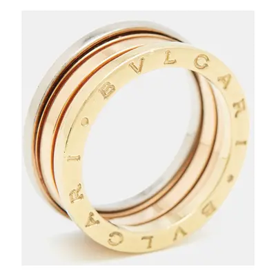 Bvlgari B.Zero1 3-Band 18k Three Tone Gold Ring Size