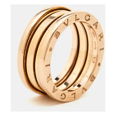 Bvlgari B.Zero1 3-Band 18k Rose Gold Ring Size