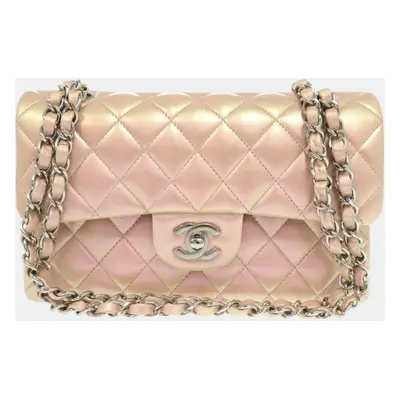 Chanel Iridescent Leather Classic Double Flap Small Bag