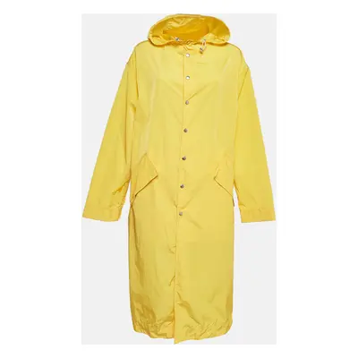 Kenzo Yellow Embroidered Nylon Rain Coat