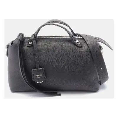 Fendi Black Leather By The Way Selleria Medium Handbag