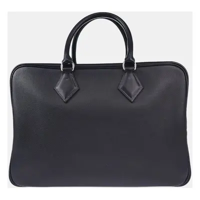 Hermes Black Evergrain Plume Handbag