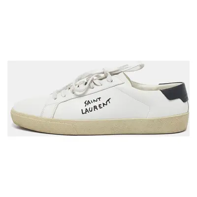 Saint Laurent White Leather Court Classic SL/06 Sneakers Size 40.5