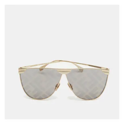 Fendi Light Grey/Gold FF046/S Fabulous Shield Sunglasses