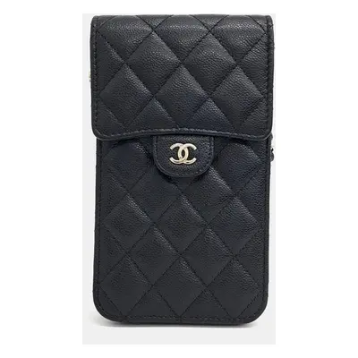 Chanel Caviar Phone Holder Crossbody Bag