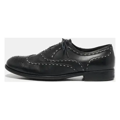 Bottega Veneta Black Leather Brogue Oxfords Size