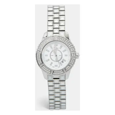 Dior White Stainless Steel Diamonds Christal CD113118M001 Women's Wristwatch