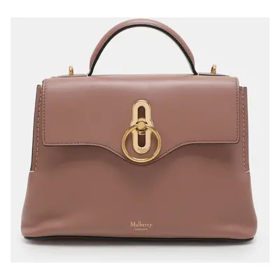 Mulberry Nude Pink Leather Mini Seaton Top Handle Bag