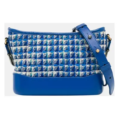 Chanel Blue Small Tweed Gabrielle Crossbody