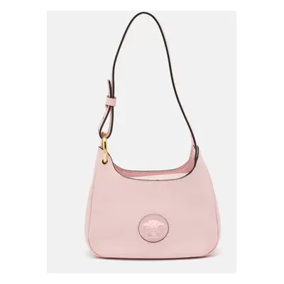 Versace Light Pink Leather La Medusa Shoulder Bag