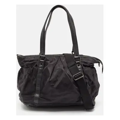 Burberry Black Super Nova Check Nylon Diaper Bag