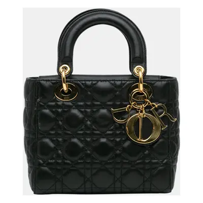 Dior Black Small Lambskin Cannage Lady Dior