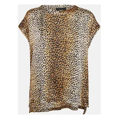 D&G Brown Animal Print Silk Top