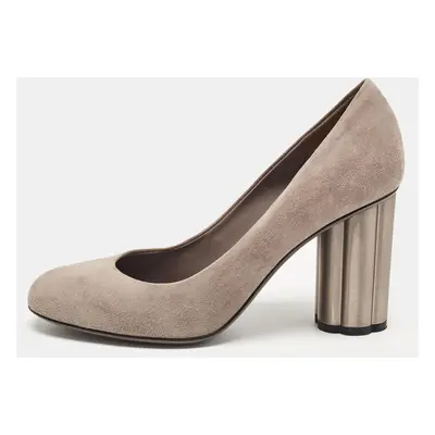 Salvatore Ferragamo Grey Suede Lucca Pumps Size