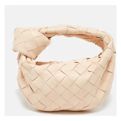 Bottega Veneta Light Beige Intrecciato Leather Candy Jodie Bag