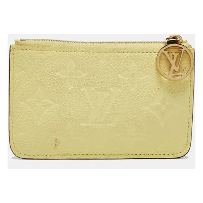 Louis Vuitton Jaune Monogram Empreinte Leather Romy Card Holder