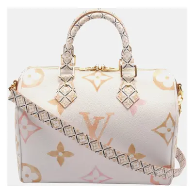 Louis Vuitton White Multicolor Monogram Canvas By The Pool Speedy Bandouliere Handbag