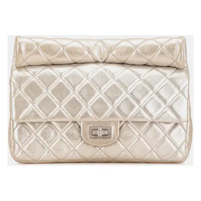 Chanel Gold Reissue 2.55 Metallic Calfskin Reissue Roll Clutch